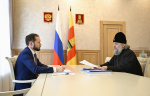 Врио Губернатора Виталий Королев провел встречу с Митрополитом Тверскими и Кашинским Амвросием